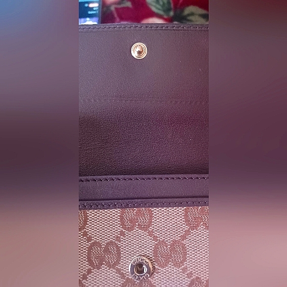 GUCCI GUCCISIMA AUTHENTIC SIGNATURE MONOGRAM CANVAS LEATHER WALLET  EUC - Picture 8 of 16